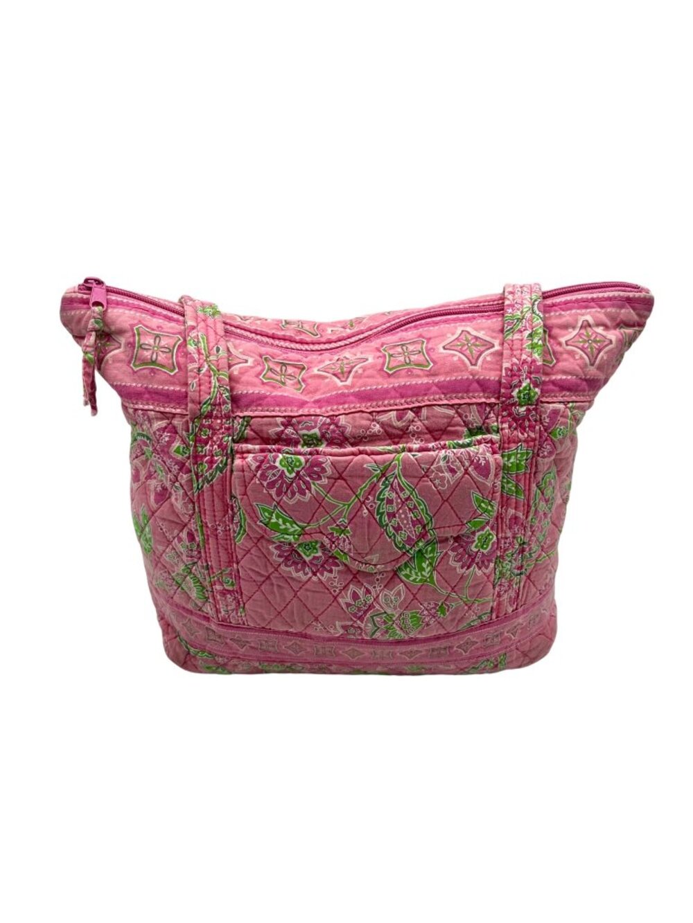 Tanya Lee Pink Tropical Floral Palette Cotton Shoulder Bag